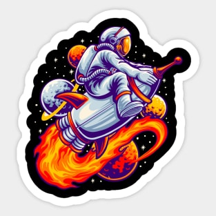 Space Tour Illustration Sticker